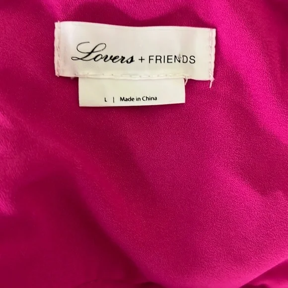 Lovers + Friends Claire Very Berry Pink Asymmetrical Bodycon Midi Maxi Dress - L - Picture 12 of 15